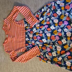 Hanna Andersson Pink and White Striped Dress